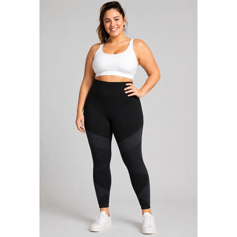 Spanx Look at Me Now Seamless Moto Leggings Very Black High Waist M NEW